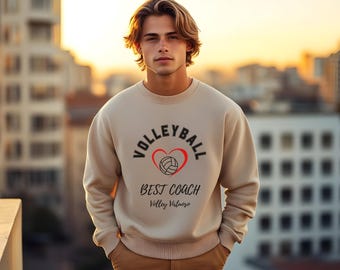 Volleyball Coach Shirt, Sweatshirt & Hoodie | Best Coach Volley Virtuoso Design with Heart | Perfect Gift for Volleyball Mentors and Fans