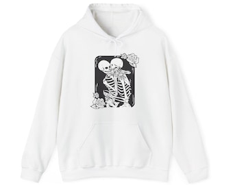 Till Death Skeleton Couple Hoodies and Sweatshirts | Gothic Skeleton Love Sweatshirts | Matching Halloween Hoodies | Skeleton Valentine Gift