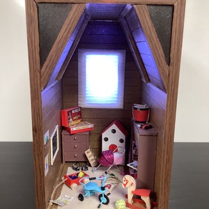 Book nook. Toys in the attic