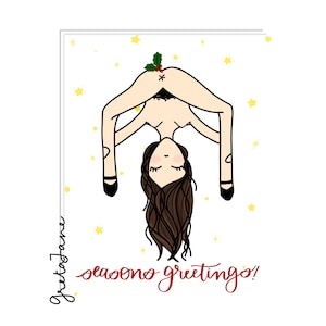 Carte de Noël drôle // Carte de vacances pour adultes // Carte de Noël inappropriée // Salutations des saisons !