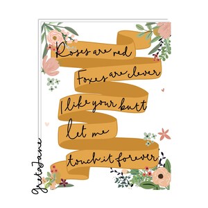 Lustige Liebeskarte // Lustiges Gedicht // I like your Butt // Lustige Jubiläumskarte
