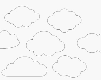 Clouds SVG | Digital File | 7 variations