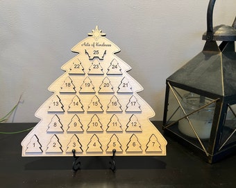 Acts of Kindness Advent Calendar | Laser Cut File | Christmas Countdown | LightBurn + DXF Digital Download