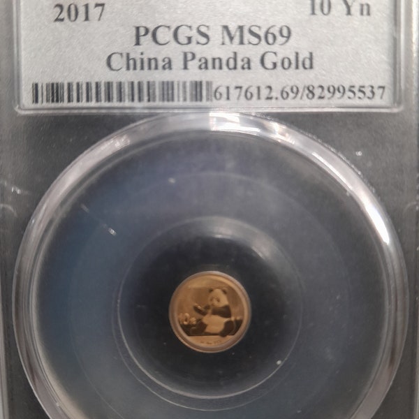 Gold Panda Coin graded MS69 China 10yn