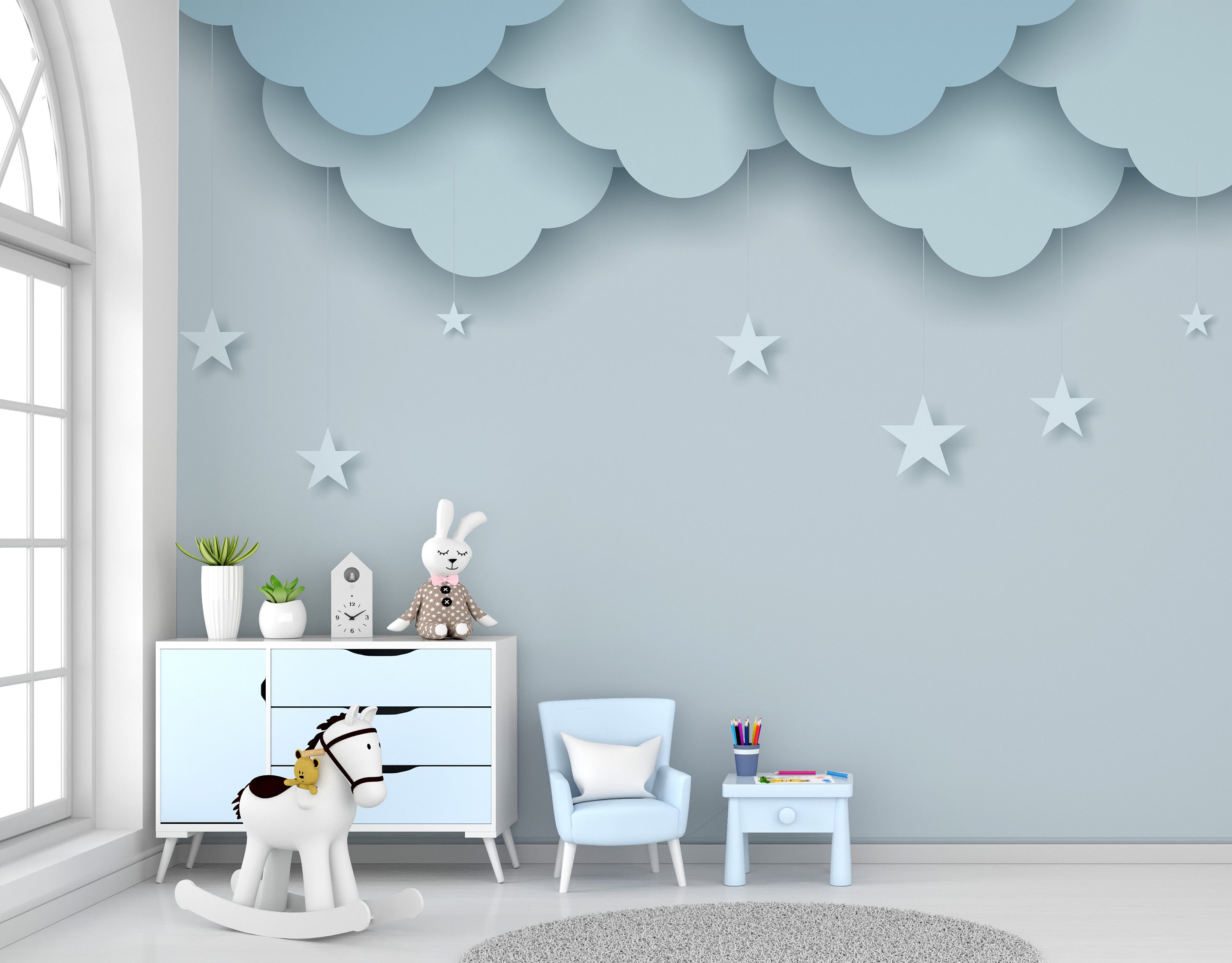 Wallpaper for cheap baby room