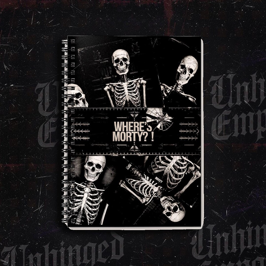 Gothic 'unhinged Where's Morty?!' Journal, Notebook, Emo, Alternative ...