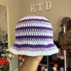 Crochet Striped Bucket Hat (Custom)