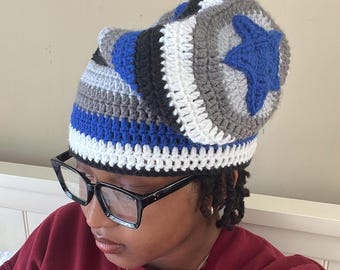 Crochet Slouchy Beanie with Star (Custom)