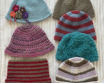 Crochet Hats (Pre-Made/Ready to Ship)