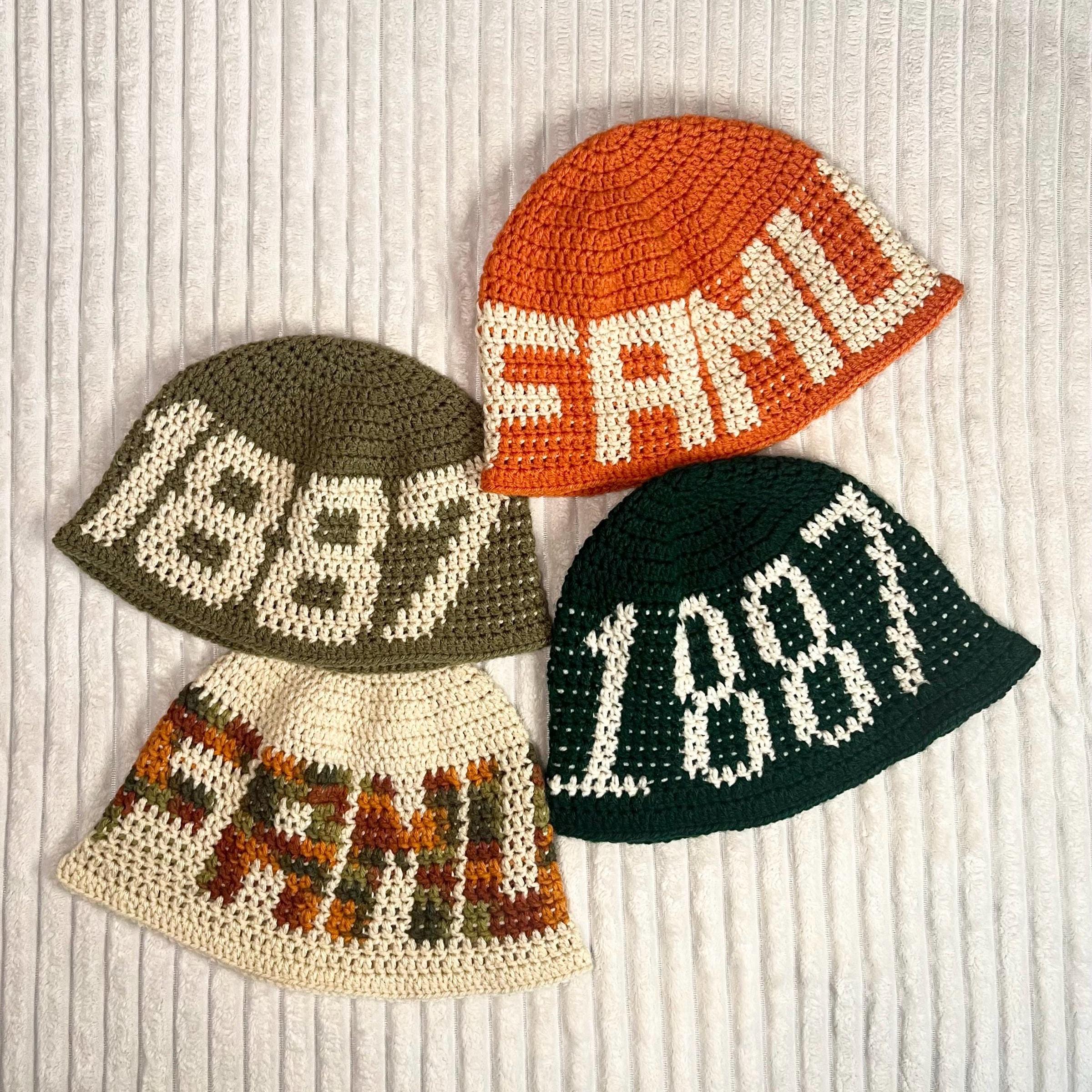 Crochet Bucket Hat With Letters/numbers (custom) - Etsy