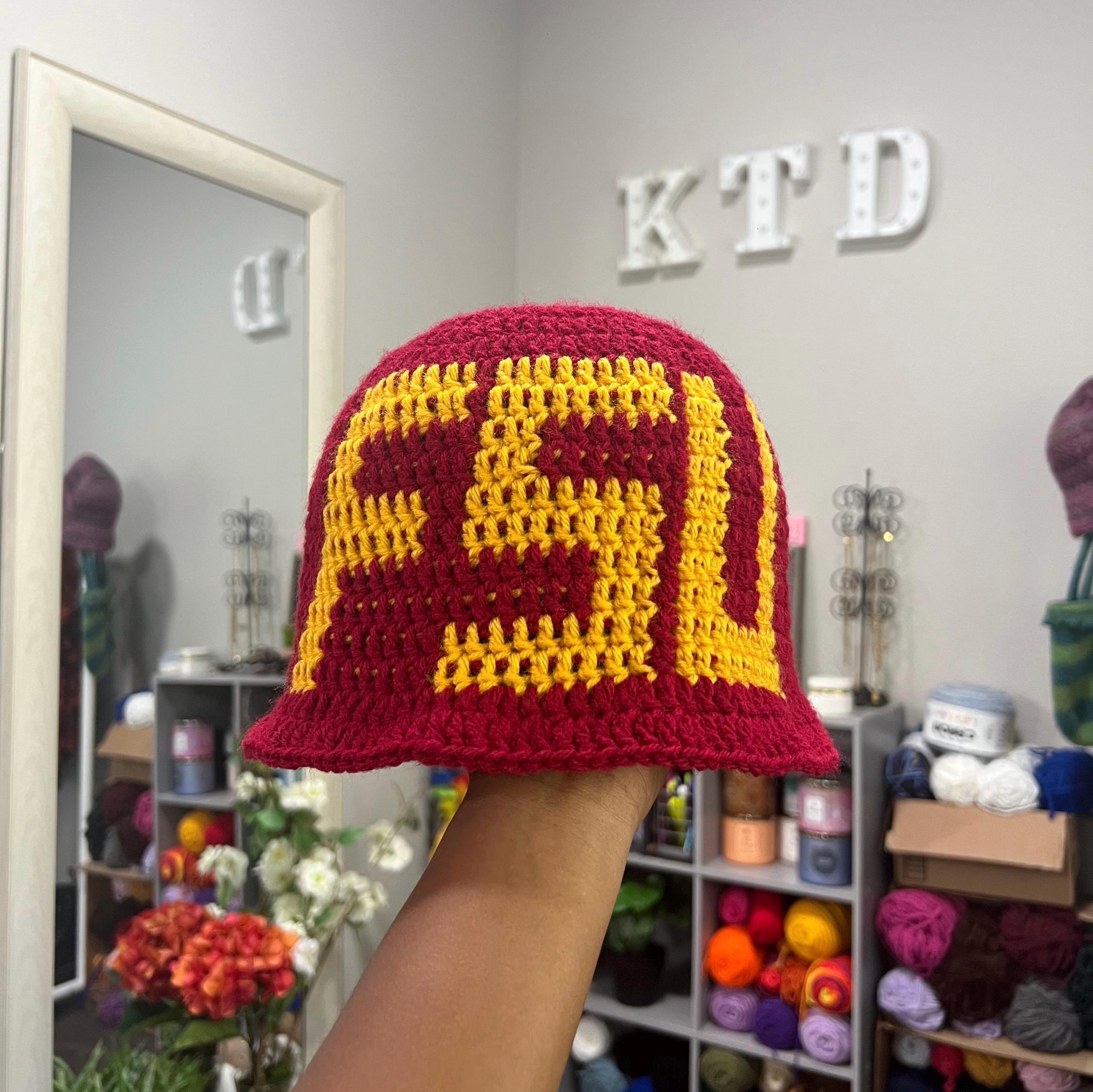 Crochet Bucket Hat With Letters/numbers (custom) - Etsy