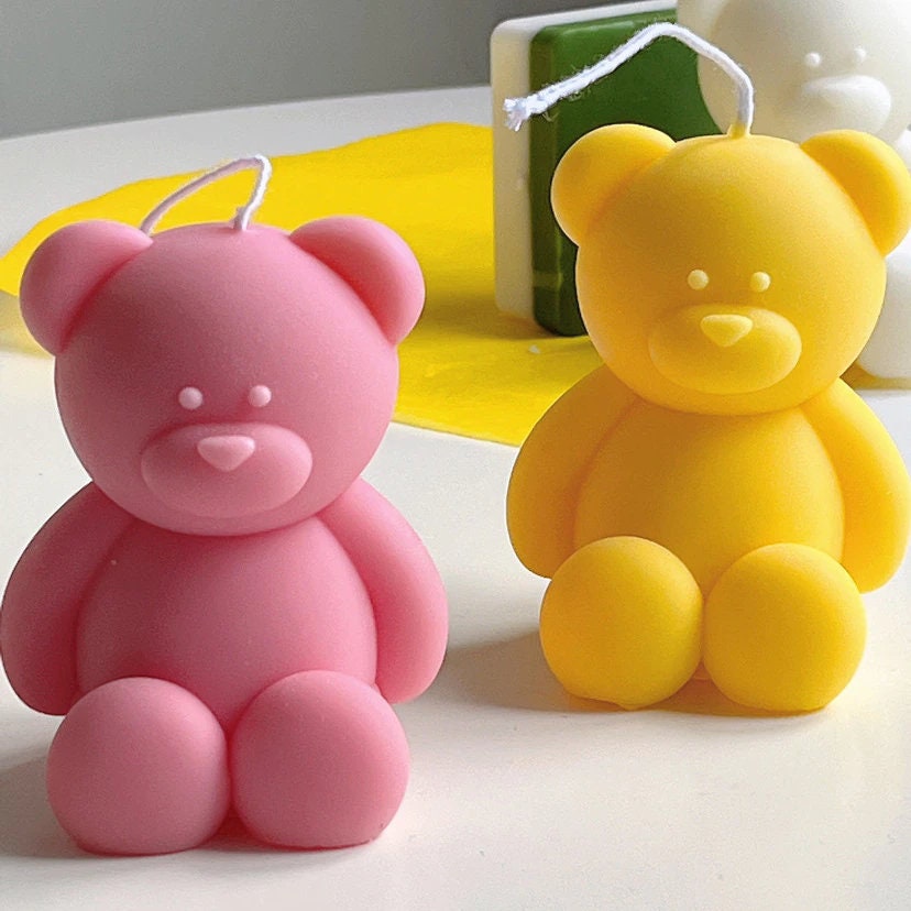 3D Teddy Bear Ice Cube Mold,Silicone Frosted Ice Cubes Mold Milk