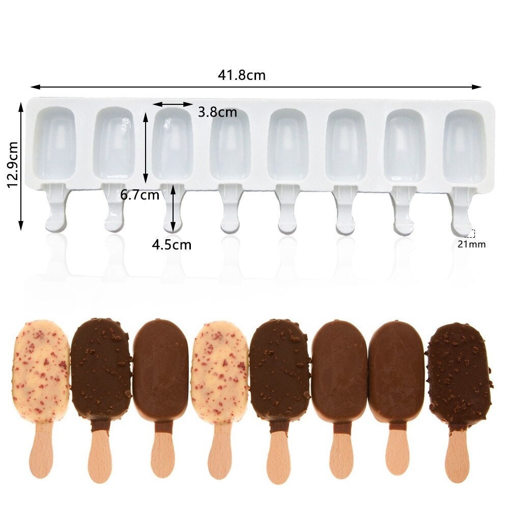 TIDTALEO 8pcs Silicone Ice Mold Small Popsicle Molds Ice Cream Mold  Popsicles Mold Plastic Popsicles Maker Ice Cream Maker Tool Popsicle Maker  Tpe