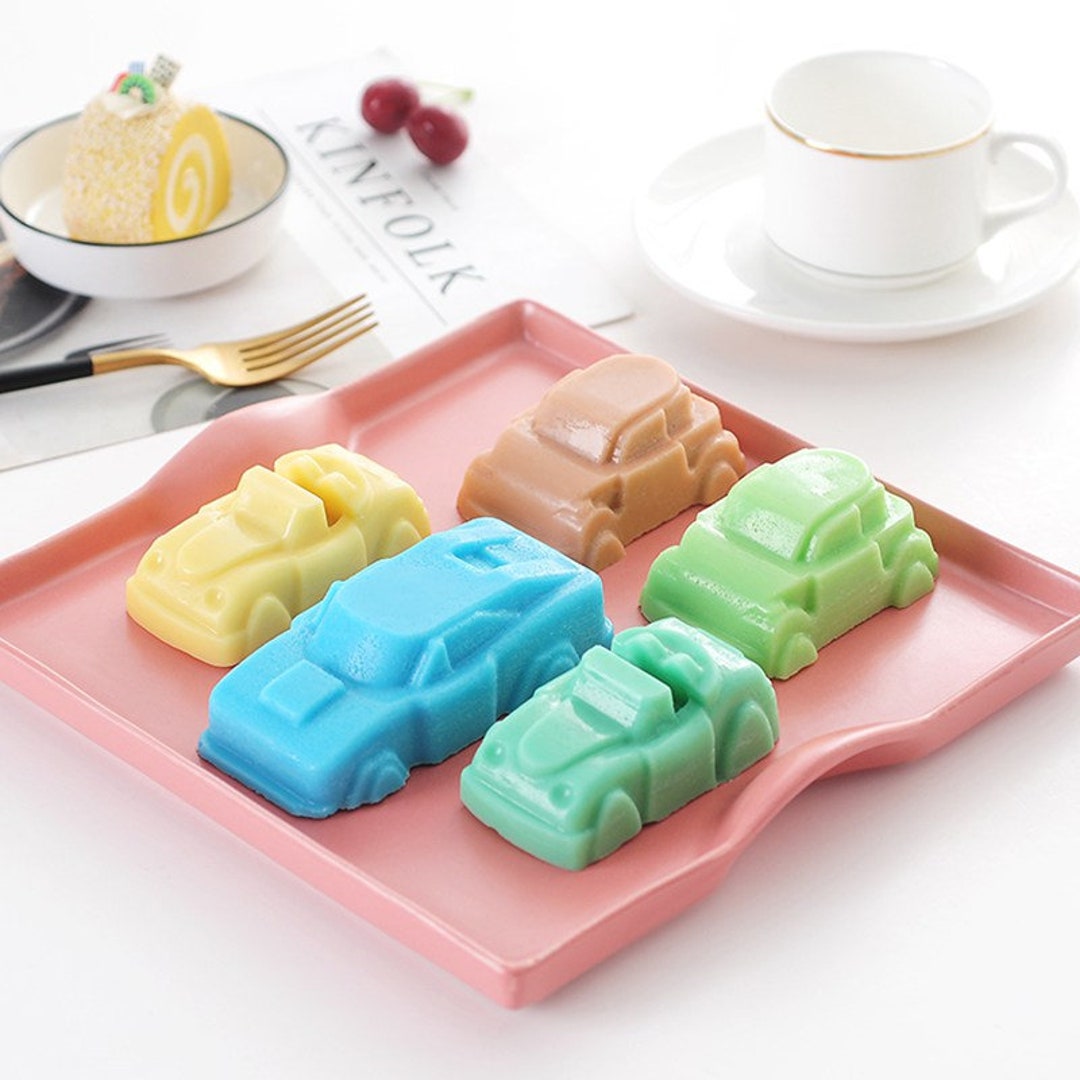 Cartoon Car Silicone Mold 6cavity Soap Making Tool Diy Fondant Cake
