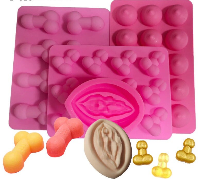 Penis Shaped Cake Mould Food-Grade Silicone Fondant Soap Mold Birthday  Party Spoof Supplies Bakeware Cake Tool Kitchen Accessory