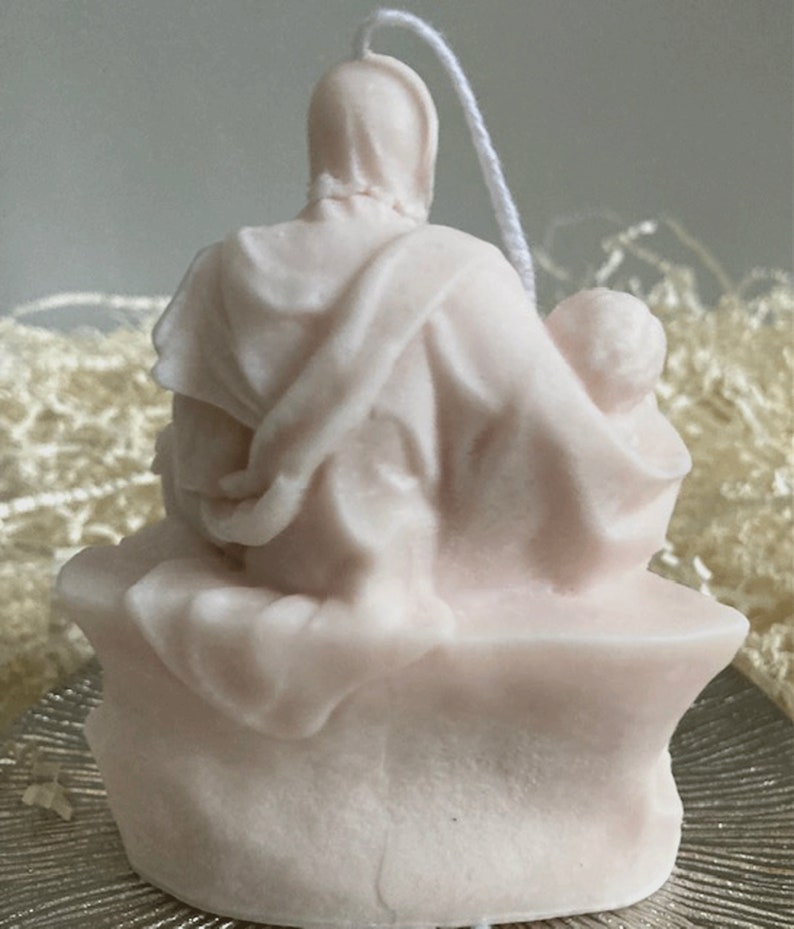 Pieta Candles Jesus Candle Virgin Mary Candle Jesus Christ Etsy