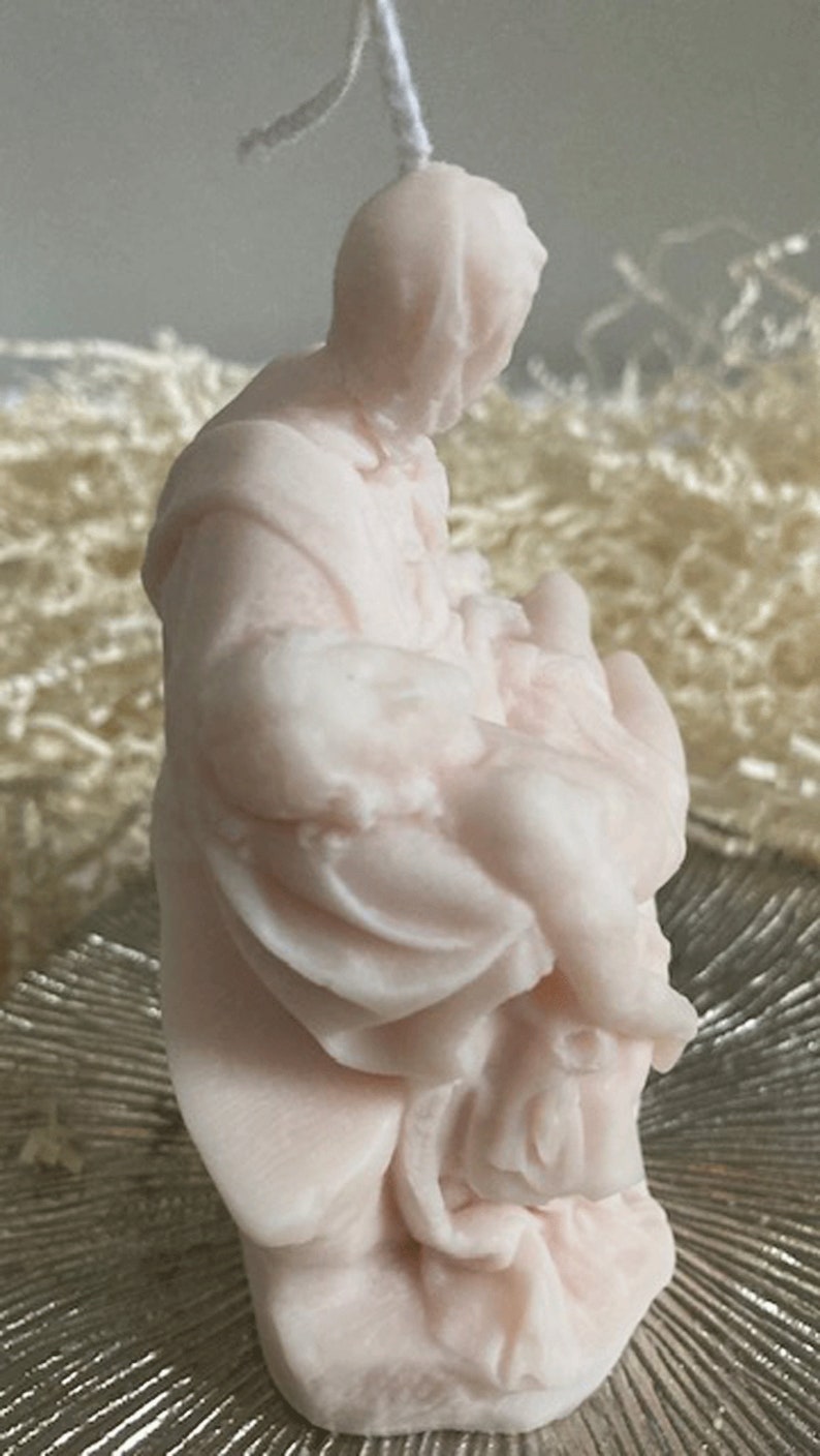 Pieta Candles Jesus Candle Virgin Mary Candle Jesus Christ Etsy