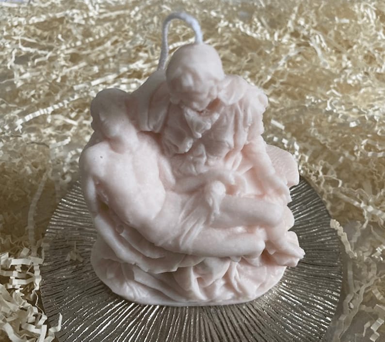 Pieta Candles Jesus Candle Virgin Mary Candle Jesus Christ Etsy