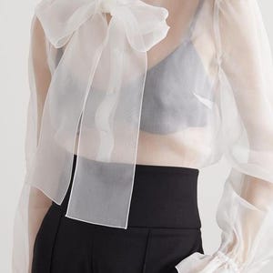 Puffy Sheer Wedding Topper Organza Coverup Blouse Cocktail Coverup Oversize Wedding Cape Cover Rehearsal Diner Blouse