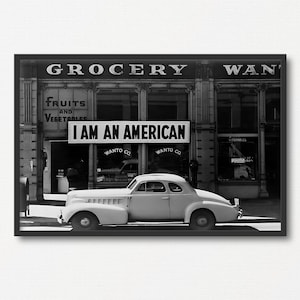 1940s Car Photograph Print, Black and White Photo, Printable Vintage Photo Poster, Historical Photography, Instant Digital Download