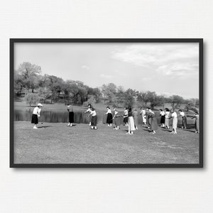 Golf Decor, Golf Wall Art, Fun Vintage Black and White Photography Print, Golf Gift for Her, Girls Room Decor, Golf Gift for Women