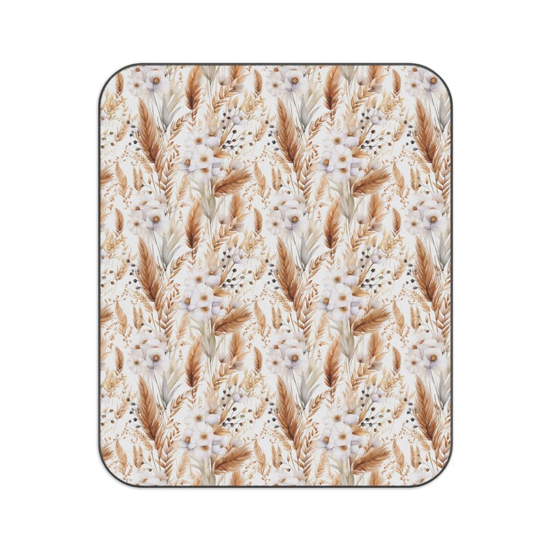 Bohemian Picnic Blanket, Picnic Mat, Picnic Rug, Boho Floral Neutral