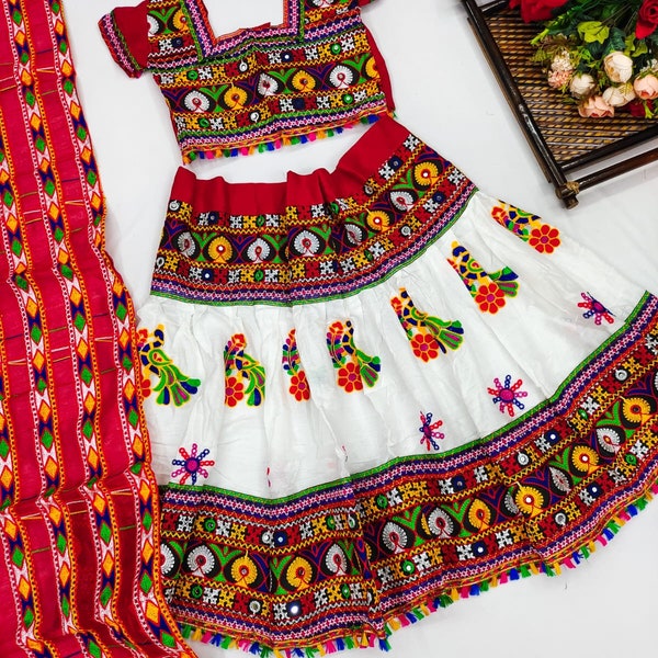 Kids Navratri dress - White