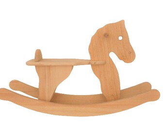 Cavallo a dondolo in legno, Giocattolo a dondolo per bambini, Altalena per cavalli in legno, Cavallo a dondolo per l'asilo nido, Regalo cavallo a dondolo, Cavallo a dondolo classico, Sedia a cavallo