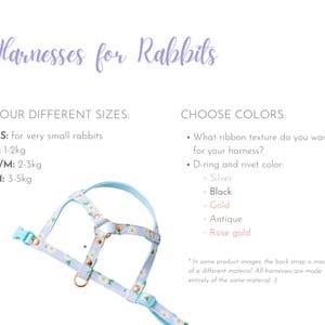 Harness for rabbits - Unique model for rabbits image 2
