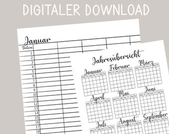 Familienkalender Monatskalender, mit vier Spalten, zum Ausdrucken und Gestalten, PDF Datei