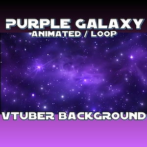 ANIMATED VTUBER BACKGROUND | Purple Galaxy (loop, 1080p, stream background)