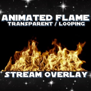 ANIMATED VTUBER DECORATION | Fire Transparent Overlay(loop, 1080p, stream overlay, webm)