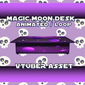 Animated Magic Moon Vtuber Desk Asset (Webm & PNG)