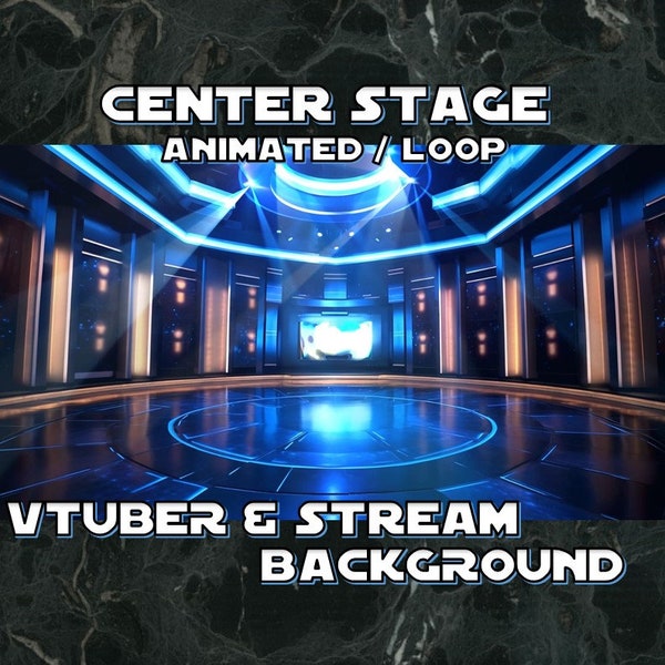 ANIMATED VTUBER BACKGROUND | Center Stage (loop, 1080p, stream overlay)