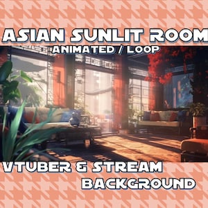 ANIMATED BACKGROUND VTUBER | Asian Sunlit Room (loop, 1080p, stream overlay, cozy)