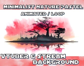 ANIMATED BACKGROUND | Minimalist Nature Pastel (loop, 1080p, stream overlay,sakura)