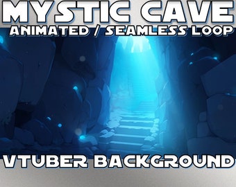 ANIMATED VTUBER BACKGROUND | Mystic Cave (loop, 1080p, stream overlay, dark)