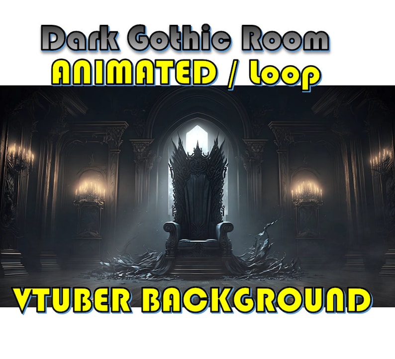 VTUBER ANIMATED BACKGROUND - Dark Gothic Room (loop, 1080p) - Etsy