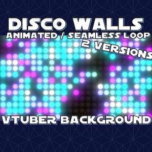 ANIMATED VTUBER BACKGROUND | Disco Wall (loop, 1080p, stream background, 2 x disco walls)