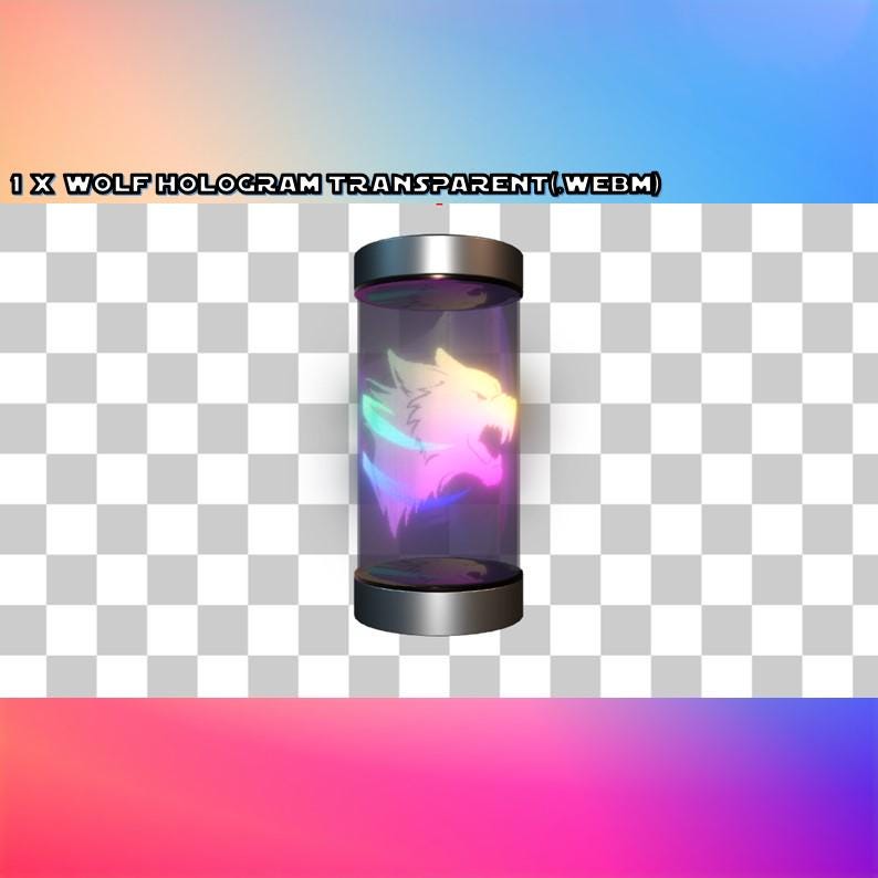 ANIMATED VTUBER STREAMER Asset Overlay | Wolf & Lion Holograms (loop ...