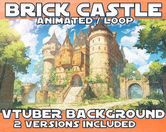 ANIMATED VTUBER BACKGROUND | Brick Castle (loop, 1080p, stream overlay, fantasy)