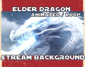 ANIMATED BACKGROUND - White Elder Dragon (Stream Animation | Perfect Loop | Overlay | Epic White Dragon)