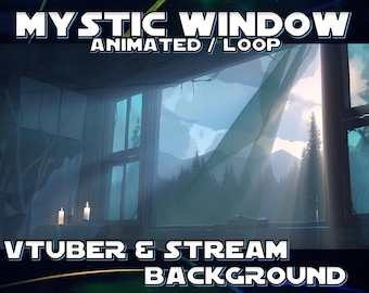 ANIMATED STREAM BACKGROUND | Mystic Window (loop, 1080p, stream overlay, vtuber)