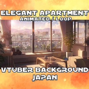 VTUBER ANIMATED BACKGROUND - Elegant Apartment (loop, 1080p, stream asset)