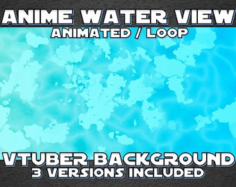 ANIMATED STREAM BACKGROUND | Cozy Anime Water View (loop, 1080p, stream overlay,vtuber)