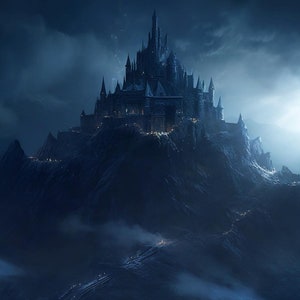 ANIMATED BACKGROUND Vtuber Dark Castle loop, 1080p, stream overlay, dark, gothic image 4