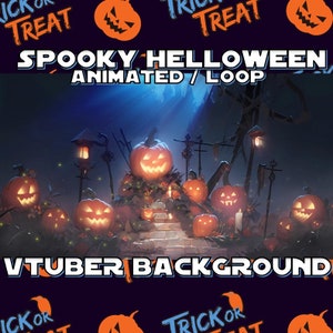 ANIMATED STREAM BACKGROUND | Spooky Helloween (loop, 1080p, stream overlay, cozy)
