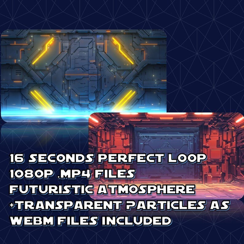 ANIMATED VTUBER BACKGROUND | Futuristic Walls (loop, 1080p, Stream ...
