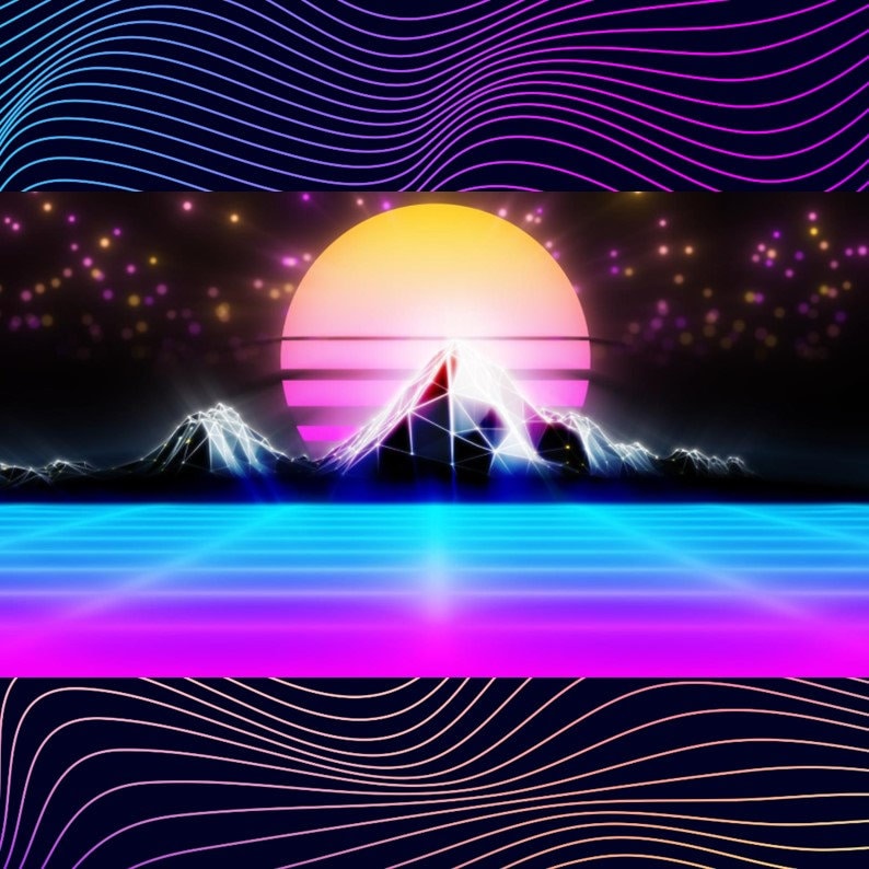 ANIMATED STREAM BACKGROUND | Synthwave Night Drive (loop, 1080p, Stream ...