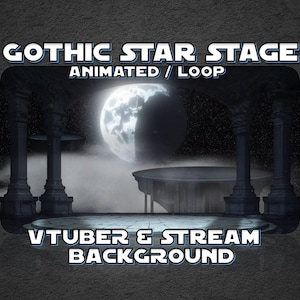 ANIMATED BACKGROUND | Dark Gothic Star Stage (loop, 1080p, stream overlay, dark, gothic)